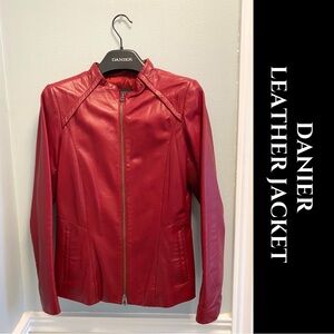 Danier Red Leather Jacket